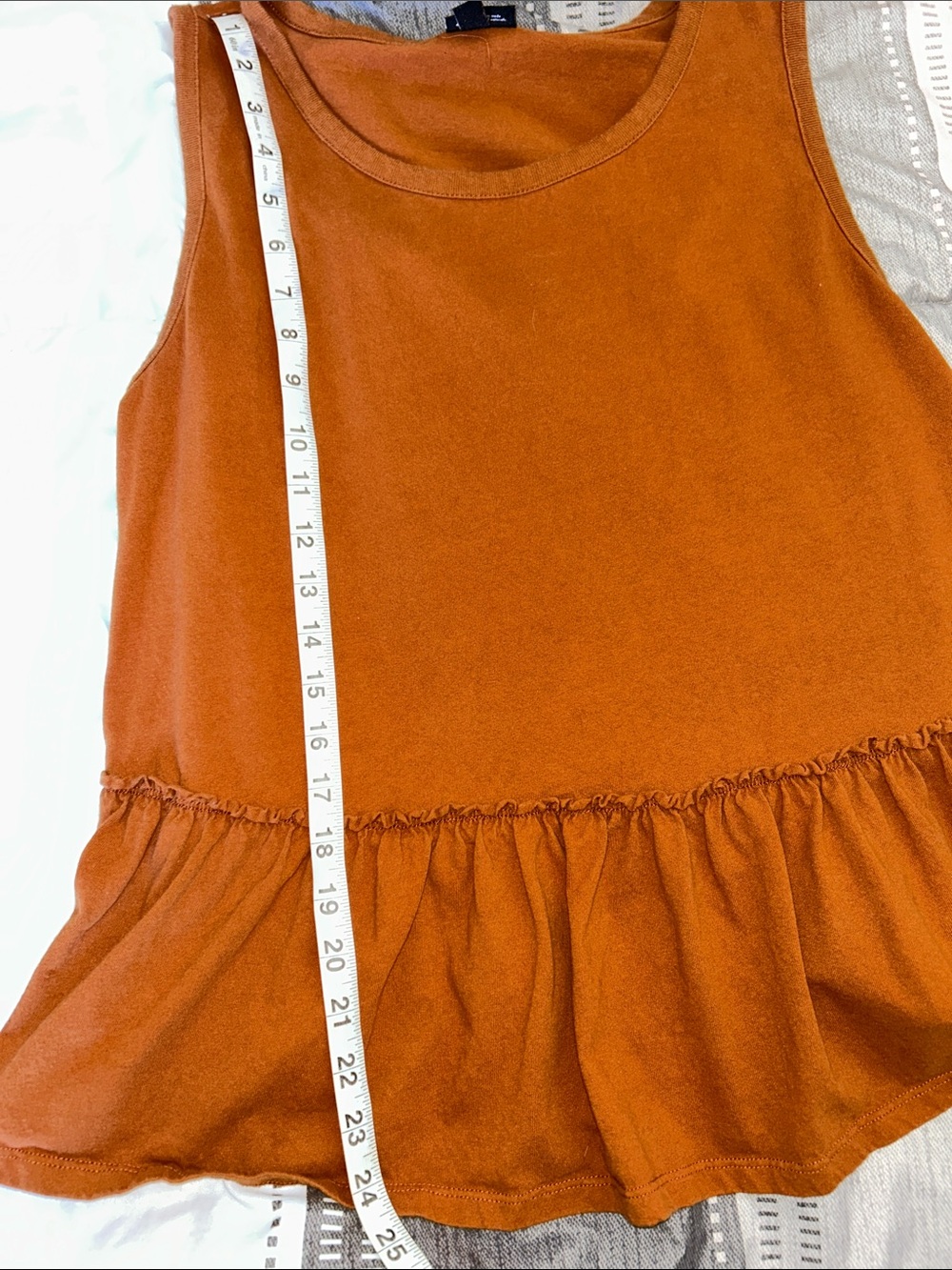 torrid Rust Orange Sleeveless Peplum Tank size 0x - Picture 8 of 8